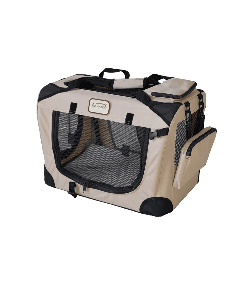 Armarkat FoldIng Soft Dog Crate For Dogs And Cats, Pet Travel Carrier Bag For Big Medium Cats PC201B
