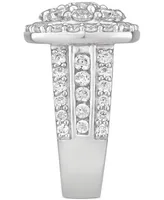 Diamond Halo Cluster Engagement Ring (3-1/2 ct. t.w.) in 14k White Gold