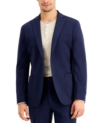 Calvin Klein Men's Slim-Fit Stretch Navy Blue Suit Jacket