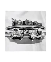 Ambesonne Retro Set of 4 Napkins