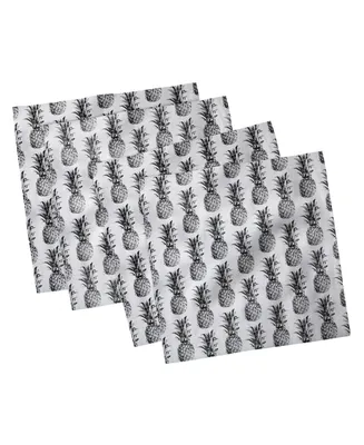 Ambesonne Pineapple Set of 4 Napkins