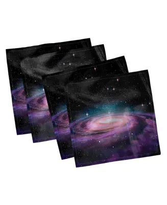 Ambesonne Galaxy Set of 4 Napkins, 12" x 12"