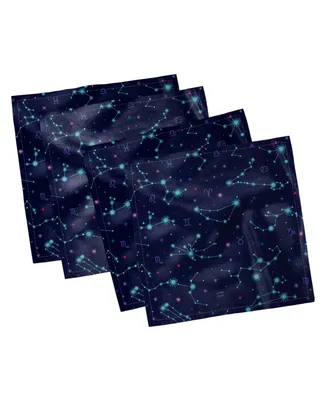 Ambesonne Astrology Set of 4 Napkins, 12" x 12"