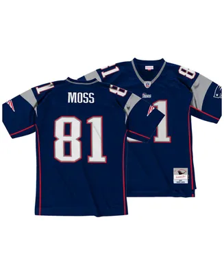 Men's Mitchell & Ness Randy Moss Navy New England Patriots Legacy Replica Jersey