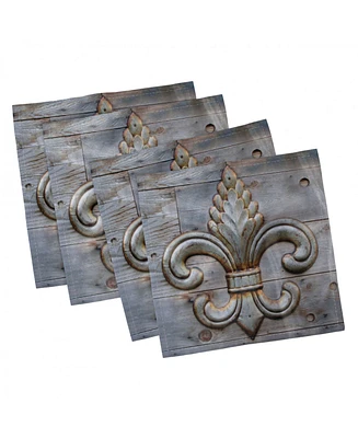 Ambesonne Fleur De Lis Set of 4 Napkins
