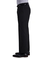 Jmh Men's 4-Way Stretch Diamond-Weave Classic Fit Flat Front Performance Dress Pant