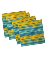 Ambesonne Contrast Lines Set of 4 Napkins, 18" x 18"