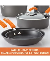 Rachael Ray Hard-Anodized 10 Piece Cookware Set, Orange