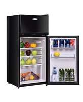 2 Doors 3.4 cu ft. Unit Compact Mini Refrigerator Freezer Cooler