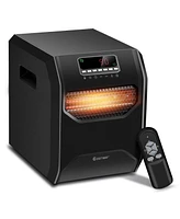 Portable Electric Space Heater 1500W 12H Timer Led Remote Control Room Office