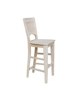 International Concepts Canyon Collection Solid Back Bar Height Stool