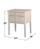 International Concepts Accent Table with Drawers