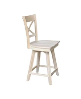 International Concepts Charlotte Counter Height Stool with Swivel and Auto Return