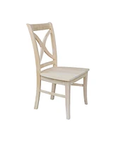 International Concepts Vineyard Curved X Back Chairs, Set of 2