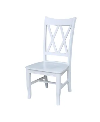 International Concepts Double X Back Chair, Set of 2