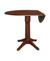 International Concepts 42" Round Dual Drop Leaf Pedestal Table
