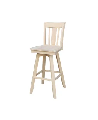 International Concepts San Remo Bar Height Stool with Swivel and Auto Return