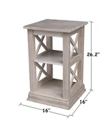 International Concepts Hampton Accent Table with Shelves