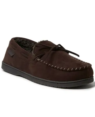 Dearfoams Men's Toby Microsuede Moccasin House Shoe Slipper