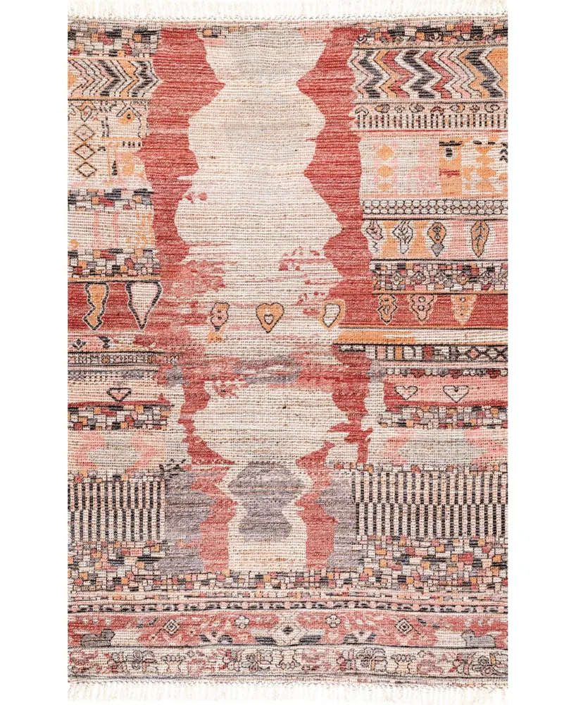 nuLoom Ingadi Flatweave Hermina Tribal Multi 4' x 6' Area Rug