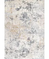 nuLoom Terra Contemporary Motto Abstract Beige 5' x 8' Area Rug