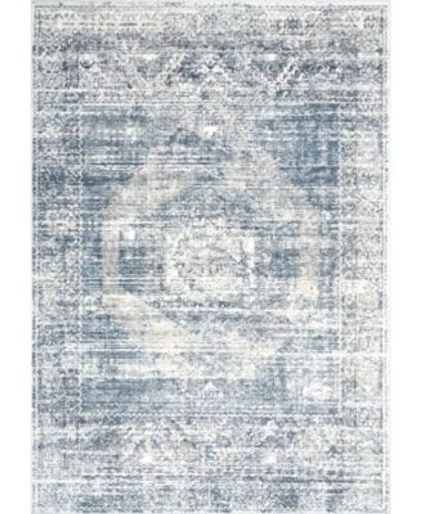 Nuloom Entice Matisse Distressed Vintage Inspired Blue Area Rug