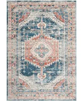 nuLoom Delicate Derya Persian Vintage-Inspired Blue 6'7" x 9' Area Rug