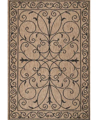 nuLoom Dawn Kathleen Krem 6'3" x 9'2" Outdoor Area Rug