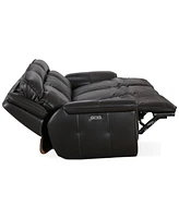 Lenardo 3-Pc. Leather Sofa with 3 Power Motion Recliners