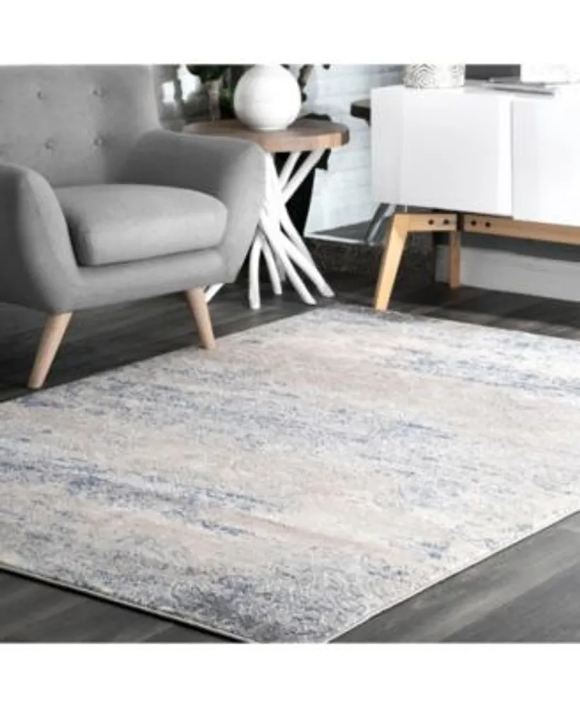 Nuloom Terra Twilight Tribal Distressed Silver Area Rug