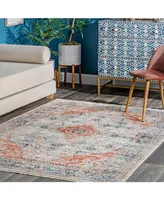 nuLoom Selina Despina Oriental Distressed Beige 4' x 6' Area Rug