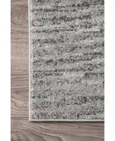 nuLoom Smoky Contemporary Sherill Ripple Gray 7'6" x 9'6" Area Rug