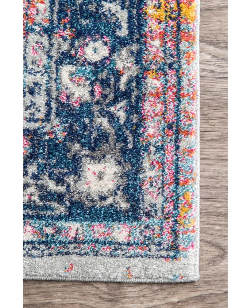 nuLoom Bodrum Persian Vintage-Inspired Raylene Blue 3' x 5' Area Rug