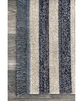 nuLoom Simone Roberge Diamonds Blue 8' x 10' Outdoor Area Rug