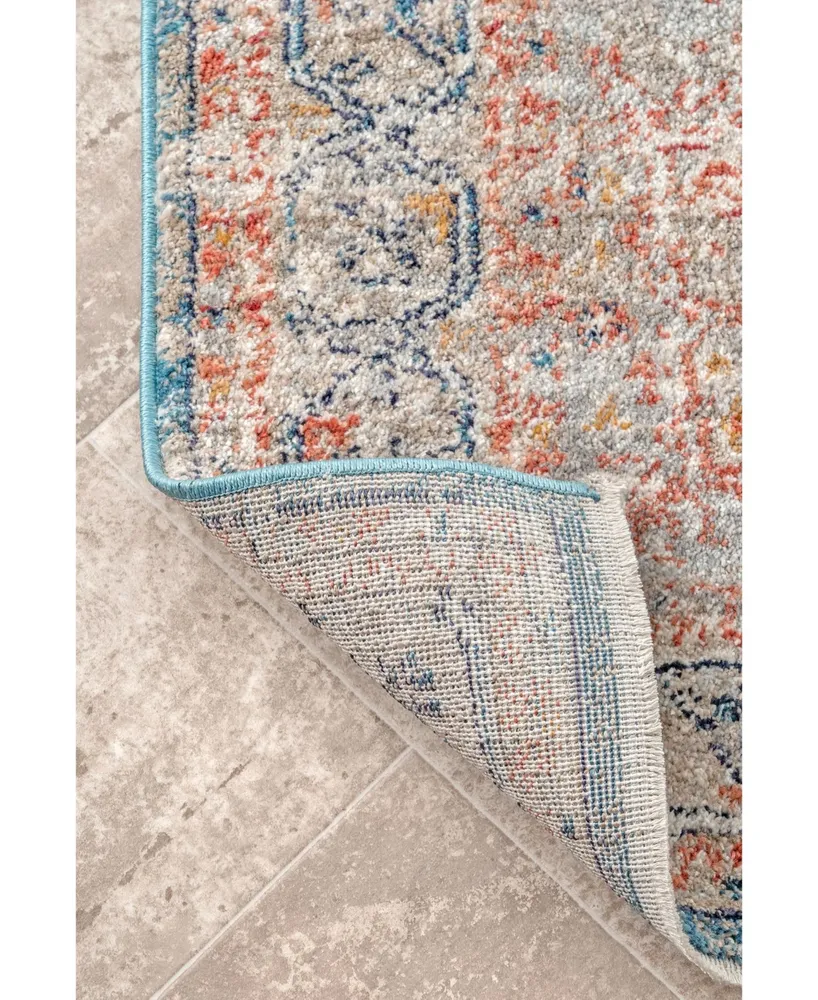 nuLoom Delicate Chanda Persian Vintage-Inspired Blue 5'3" x 7'3" Area Rug