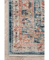 nuLoom Delicate Derya Persian Vintage-Inspired Blue 5'3" x 7'3" Area Rug