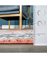 nuLoom Selina Zara Medallion Orange 6'7" x 9' Area Rug