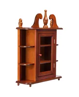 Design Toscano Savile Row Hardwood Wall Curio Display Cabinet