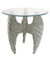 Design Toscano Angel Wings at our Feet Glass-Topped Sculptural Table - Off