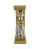 Design Toscano Egyptian Cat Goddess Bastet Pedestal Statue