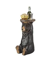 Design Toscano Black Forest Bear Pedestal Table