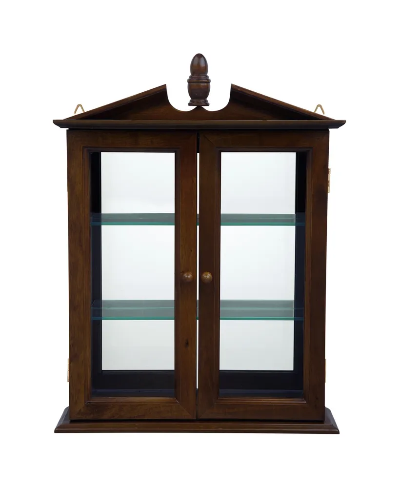 Design Toscano Amesbury Manor Hardwood Wall Curio Cabinet