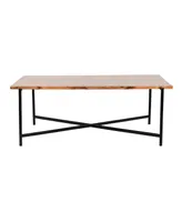 Alaterre Furniture Rivers Edge Acacia Wood and Acrylic Coffee Table