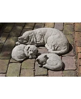 Campania International Curled Dog Small Garden Statue