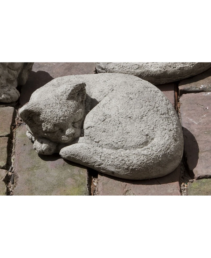 Campania International Curled Cat Small Garden Statue