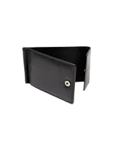 Men's Champs Genuine Leather Bill Fold Money Clip with Snap Closure