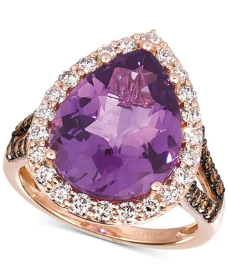 Le Vian Grape Amethyst (6-3/8 ct. t.w.) & Diamond (1 ct. t.w.) Ring in 14k Rose Gold