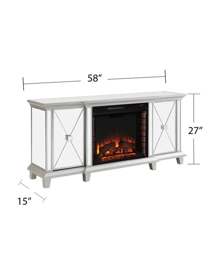 Southern Enterprises Lita Mirrored Electric Fireplace