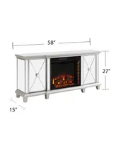 Southern Enterprises Lita Mirrored Electric Fireplace