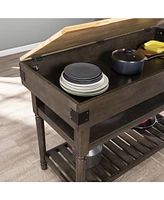 Southern Enterprises Hansberry Stationary Kitchen Island